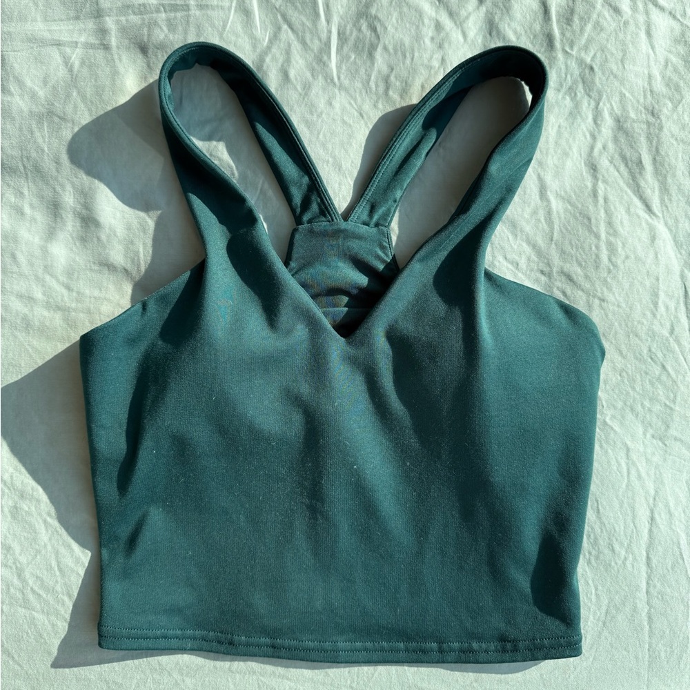 Alo yoga midnight green airbrush real bra tank